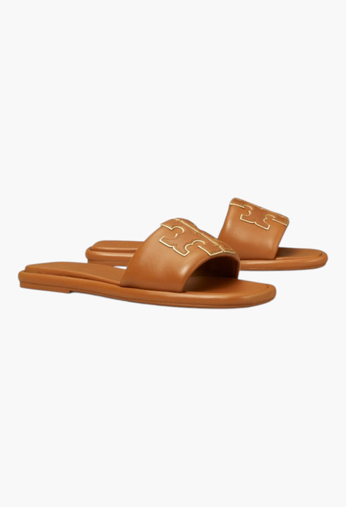 Bourbon Miele/Gold - Double T Sport Slide - GLAM MODA